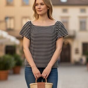 Banana Republic striped knit blouse